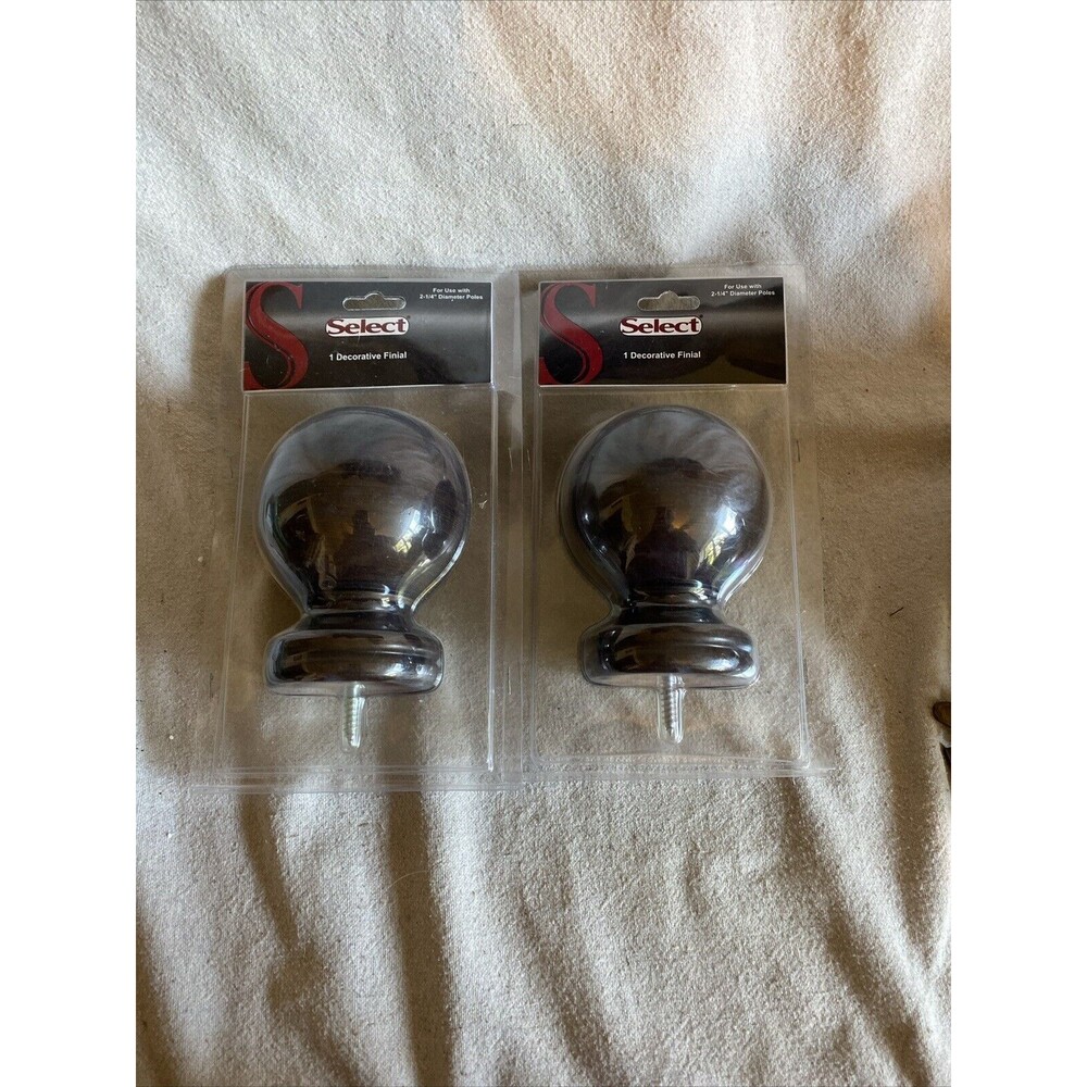 2 New Select Decorative Finial Mocha 2-1/4 Pole